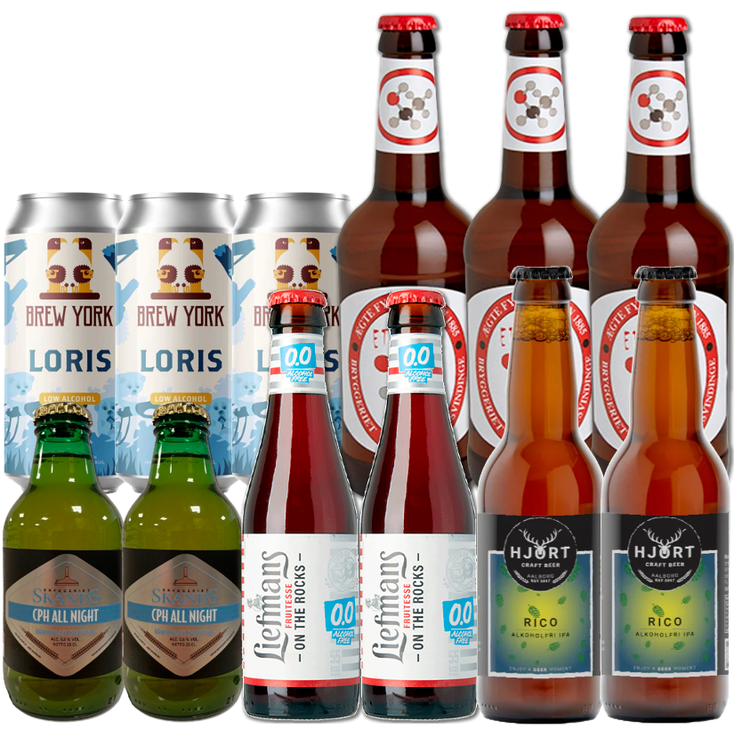 Alkoholfri Smagekasse (12 stk.)(Gns. 16,5 kr. pr. øl)