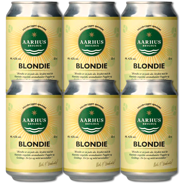Aarhus Bryghus - Blondie - English Pale Ale (6-Pack) (Gns. 16,5 Kr. Pr. Øl)