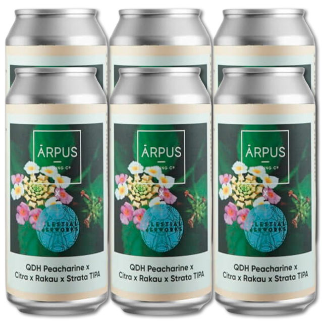 Ārpus x Celestial Beerworks - QDH Peacharine X Citra X Rakau X Stratra TIPA - 10% Triple IPA
