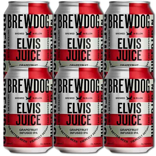 Brewdog - Elvis Juice - Grapefruit IPA (6-Pack) (Gns. 14,5 kr. pr. øl)
