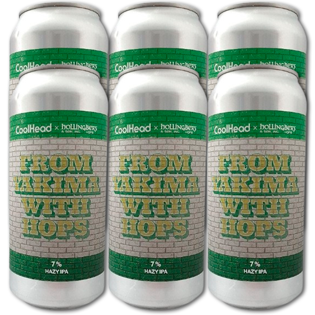 Coolhead X Hollingbery Hops - From Yakima With Hops - Hazy IPA (6-Pack)