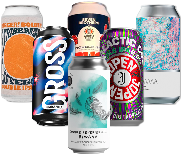 Double IPA Smagekasse (6 stk.)(Gns. 46,5 kr. pr. øl)