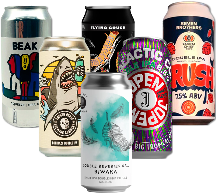 Double IPA Smagekasse (6 stk.)(Gns. 46,5 kr. pr. øl)
