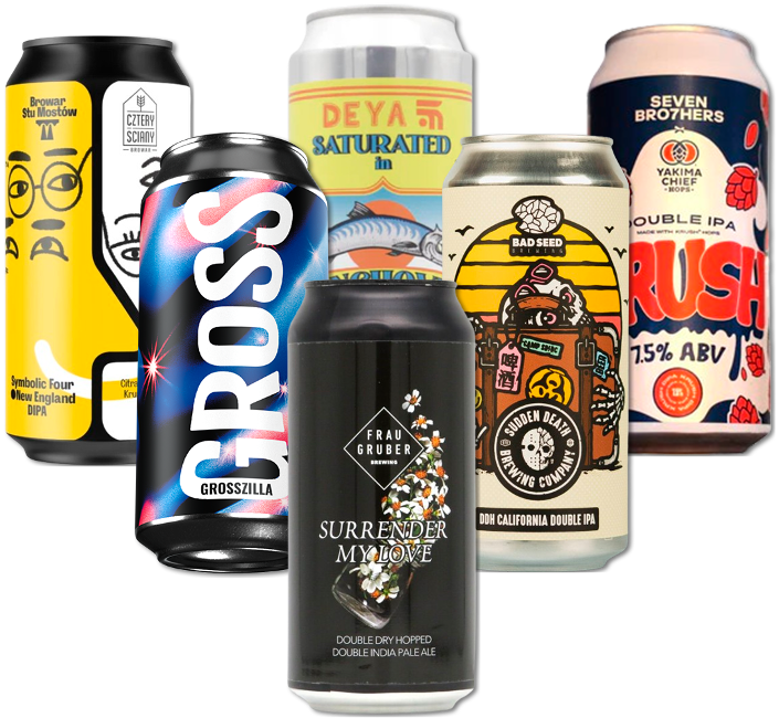 Double IPA Smagekasse (6 stk.)(Gns. 49 kr. pr. øl)