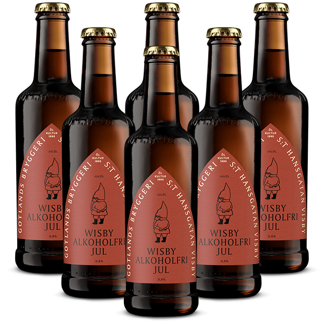 Gotlands Bryggeri - Wisby Alkoholfri Jul - Alkoholfri Dark Lager (6-Pack)
