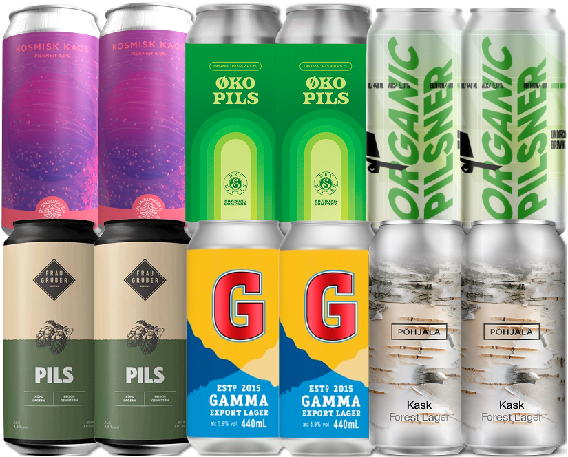 Lager/Pilsner "Plus" Smagekasse (12 stk.) (Gns. 31,25 Kr. Pr. Øl)