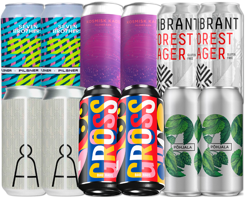Lager/Pilsner "Plus" Smagekasse (12 stk.) (Gns. 32,5 Kr. Pr. Øl)