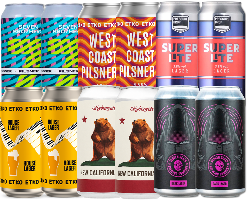 Lager/Pilsner "Plus" Smagekasse (12 stk.) (Gns. 32,5 Kr. Pr. Øl)