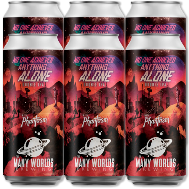 The Many Worlds - No One Achieves Anything Alone - Double New England IPA (6-Pack)