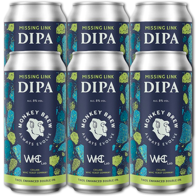 Monkey Brew X WHC Yeast - Missing Link - Double IPA (6-Pack)