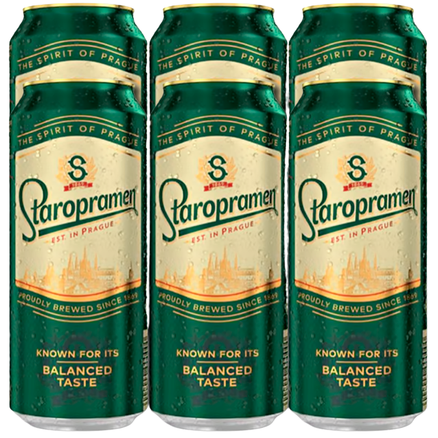 Staropramen Premium - Tjekkisk Pilsner (6 stk. / 50cl.)