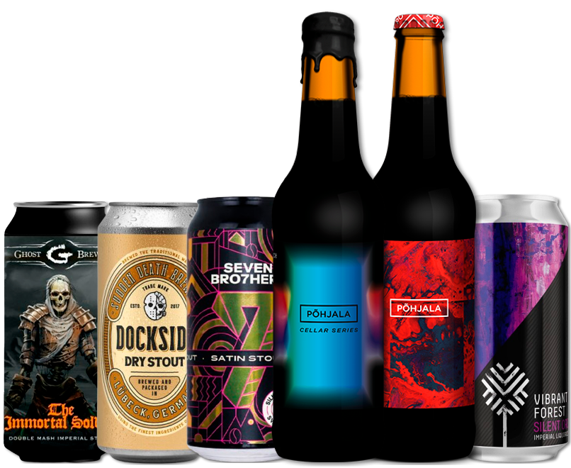 Stout Smagekasse (6 stk.)(Gns. 49,5 Kr. pr. øl)