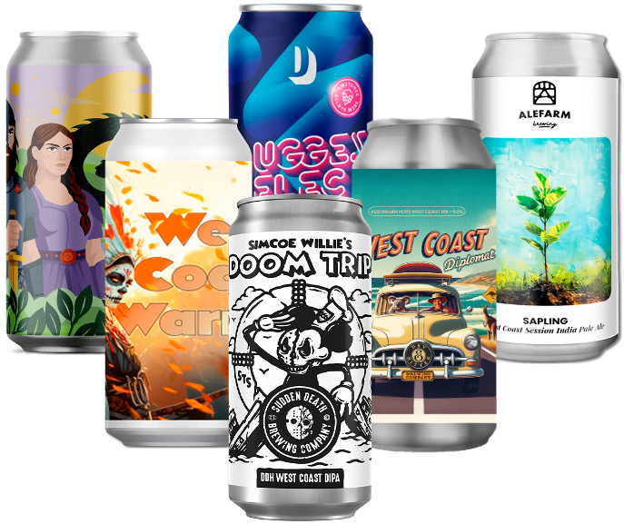 West Coast Smagekasse (6 stk) (Gns. 41,5 Kr. Pr. Øl)