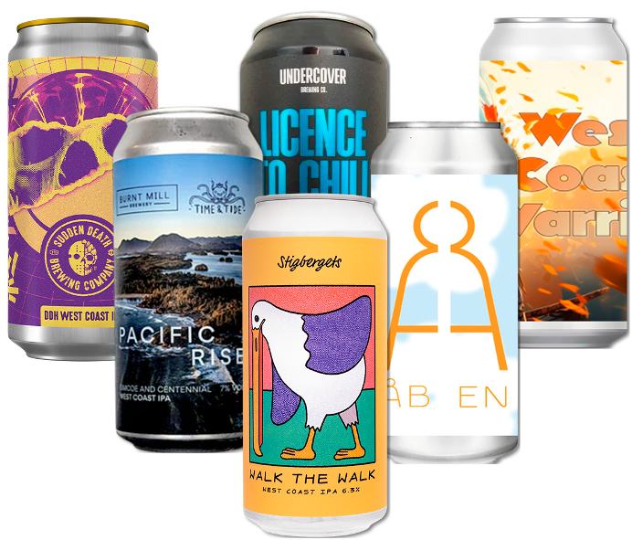 West Coast Smagekasse (6 stk) (Gns. 41,5 Kr. Pr. Øl)