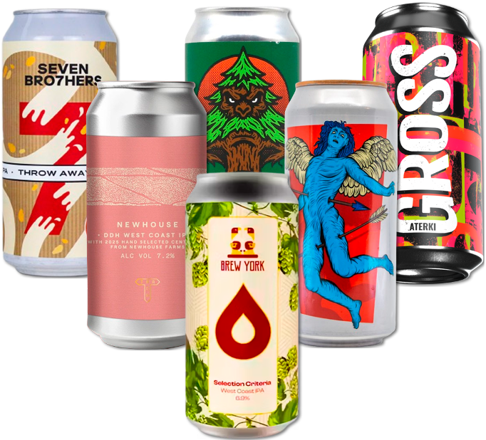 West Coast IPA Smagekasse (6 stk) (Gns. 47,5 Kr. Pr. Øl)