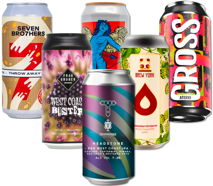 West Coast IPA Smagekasse (6 stk) (Gns. 47,5 Kr. Pr. Øl)