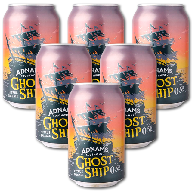 Adnams Southworld - Ghost Ship 0,5% - Alkoholfri Citrus Pale Ale - 6-Pack