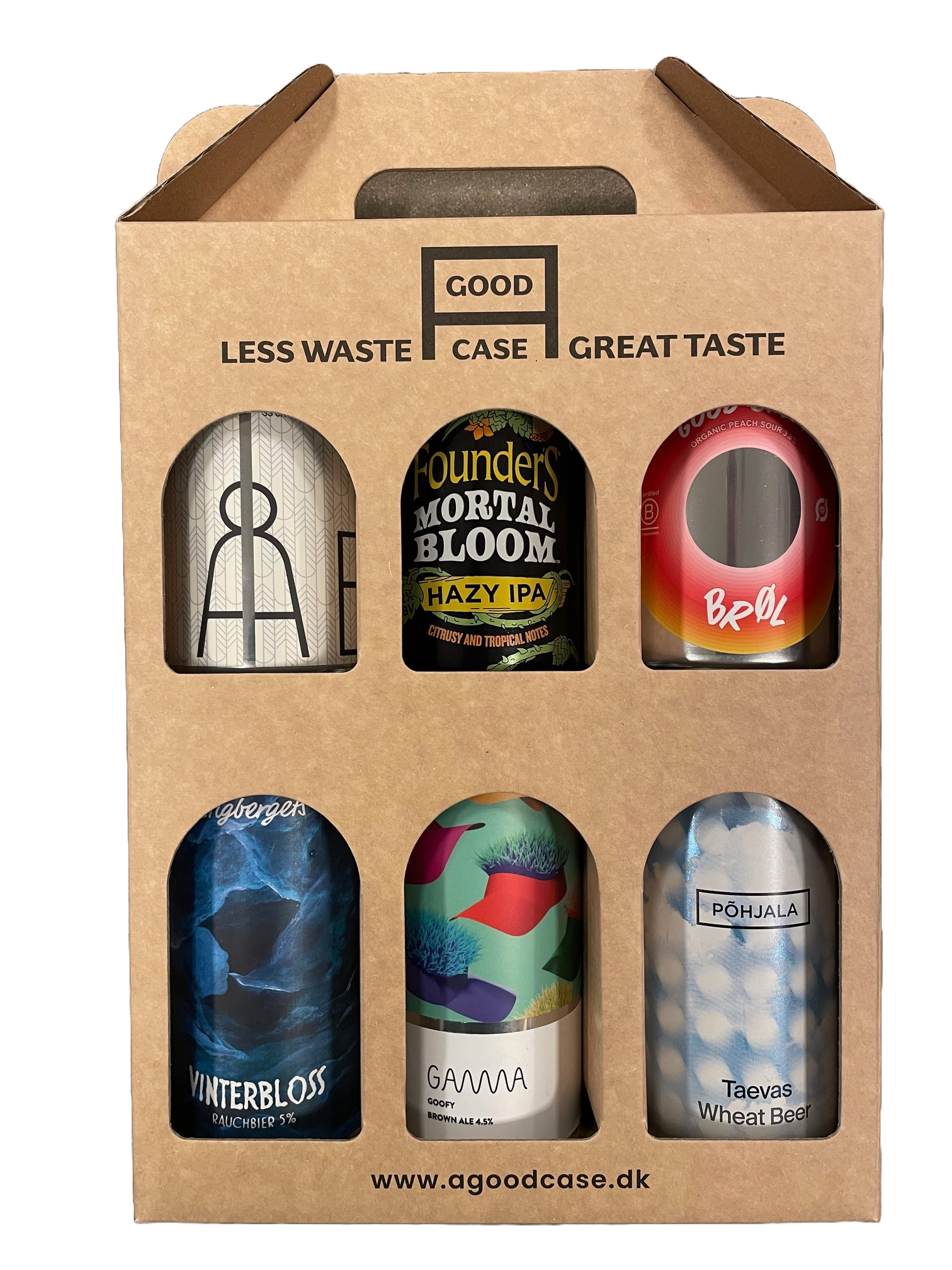 Gaveæske #1 (6 stk.) (Indhold: Pils, IPA, Hvede øl og Brown Ale m.m.)