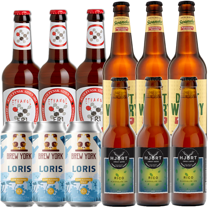 Alkoholfri Smagekasse (12 stk.)(Gns. 19,5 kr. pr. øl)