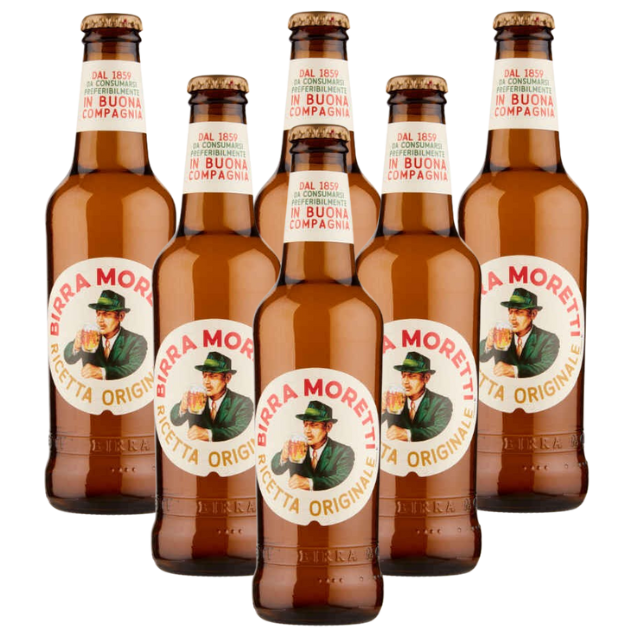 Birra Moretti - Ricetta Originale - 4,6% Pilsner (6 stk.)