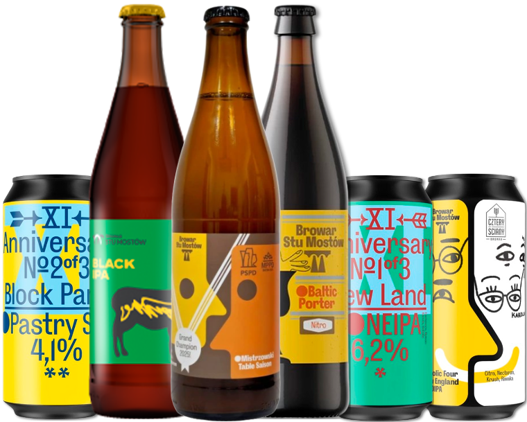 Browar Stu Mostów Smagekasse (6 stk.)(Gns. 47,5 kr. pr. øl)