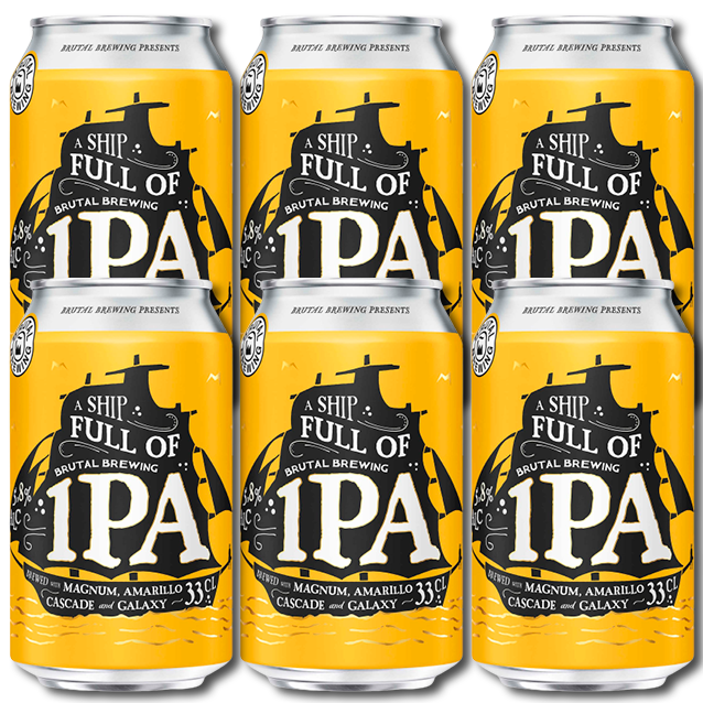 Brutal Brewing - A Ship Full Of IPA - American IPA (6-Pack) (Gns. 14,8 Kr. Pr. Øl)