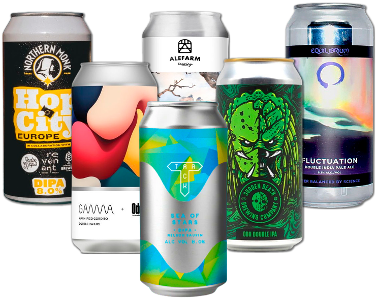 Double IPA Smagekasse (6 stk.) (Gns. 53 Kr. Pr. Øl)