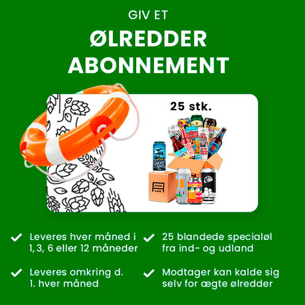 Giv et Ølredder Abonnement 25 Stk. (1/3/6/12 mdr.)