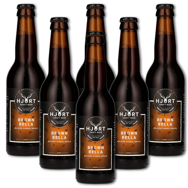 Hjort Beer - Brown Bella - Belgisk Dubbel (6-Pack) (Gns. 20,83 Kr. Pr. Øl)