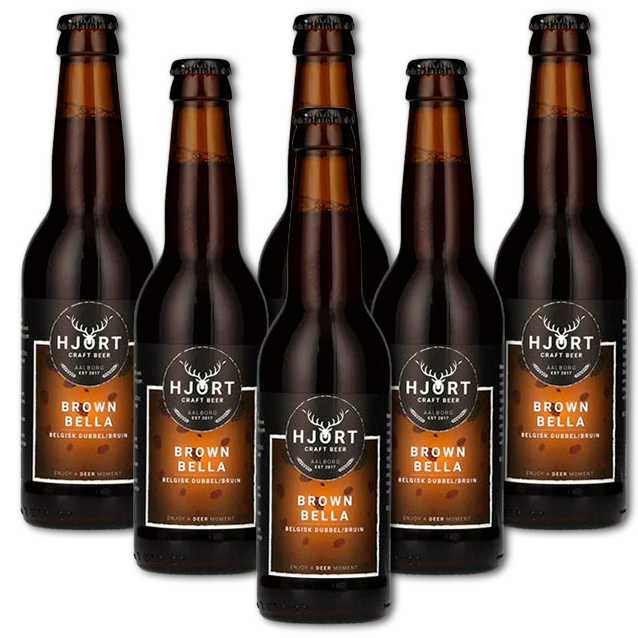 Hjort Beer - Brown Bella - Belgisk Dubbel (6-Pack) (Gns. 20,83 Kr. Pr. Øl)