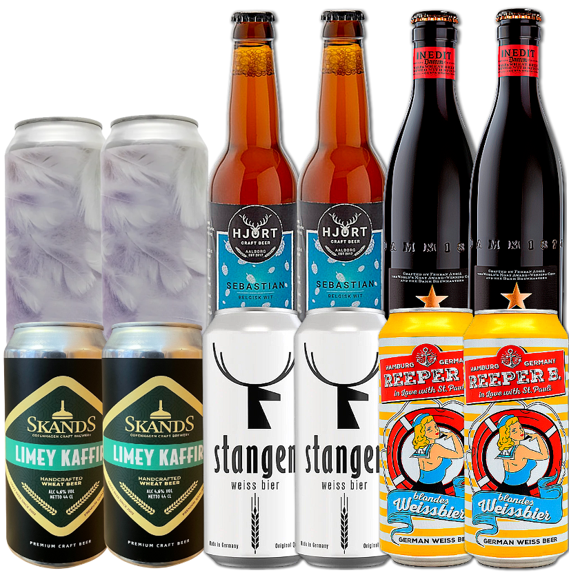 Weissbier/Hvede Smagekasse (12 stk.)(Gns. 21,5 Kr. Pr. Øl)