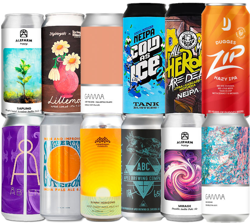 IPA Mix "Plus" Smagekasse (12 stk.) (Gns. 38,25 Kr. Pr. Øl)