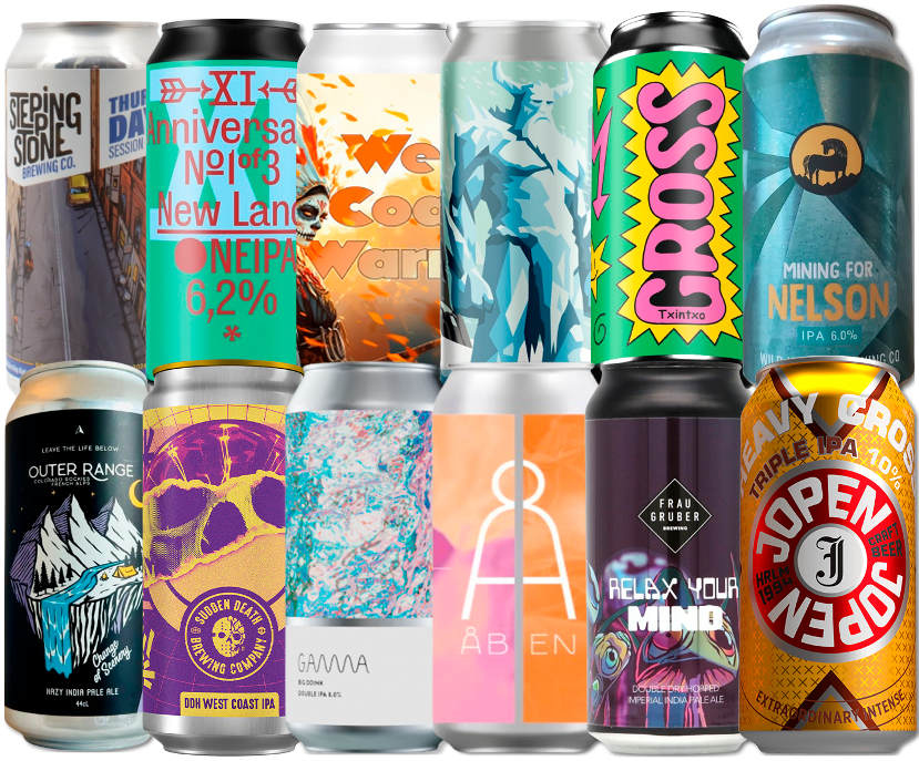 IPA Mix "Plus" Smagekasse (12 stk.) (Gns. 43,75 Kr. Pr. Øl)