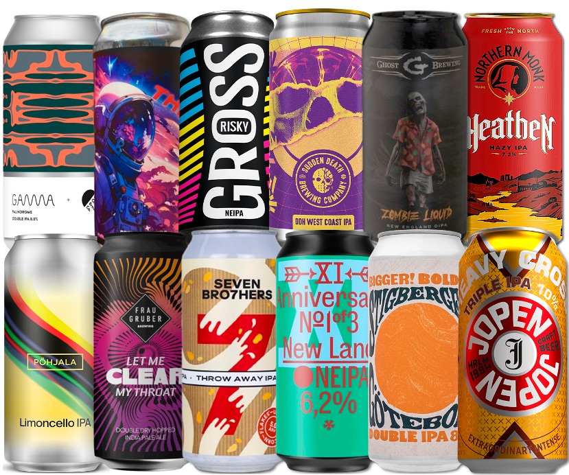 IPA Mix "Plus" Smagekasse (12 stk.) (Gns. 45,75 Kr. Pr. Øl)