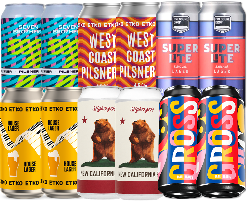 Lager/Pilsner "Plus" Smagekasse (12 stk.) (Gns. 32,5 Kr. Pr. Øl)