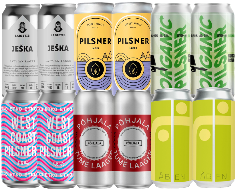 Lager/Pilsner "Plus" Smagekasse (12 stk.) (Gns. 29,95 Kr. Pr. Øl)