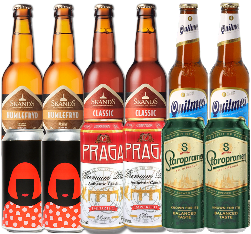 Lager/Pils Smagekasse (12 stk) (Gns. 16,5 kr. pr. øl)