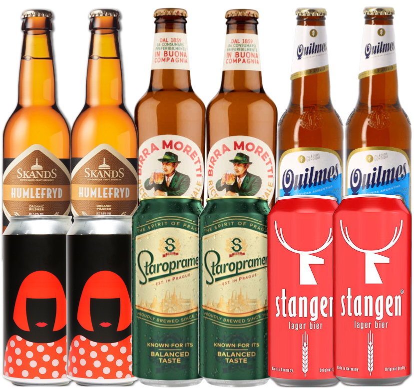 Lager/Pils Smagekasse (12 stk) (Gns. 16,5 kr. pr. øl)