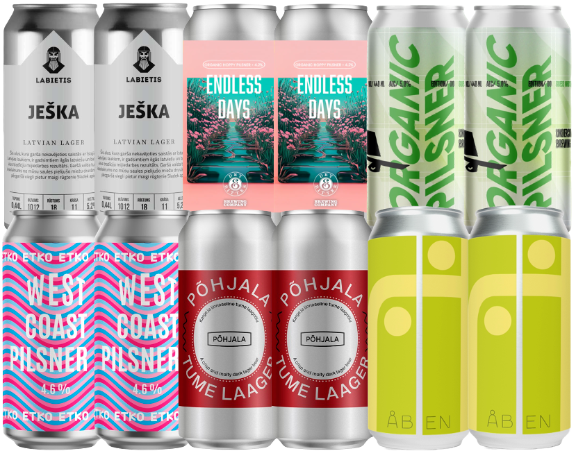 Lager/Pilsner "Plus" Smagekasse (12 stk.) (Gns. 31,5 Kr. Pr. Øl)