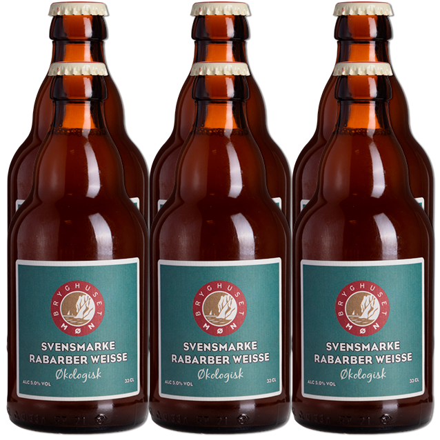 Bryghuset Møn - Svensmarke Rabarber Weisse - Fruited Berliner Weisse (6-Pack) (Gns. 19,6 Kr. Pr. Øl)