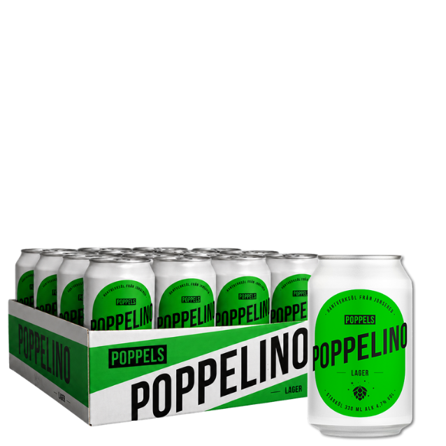 Poppels Bryggeri -  Poppelino - 4,7% Lager (24 stk.)