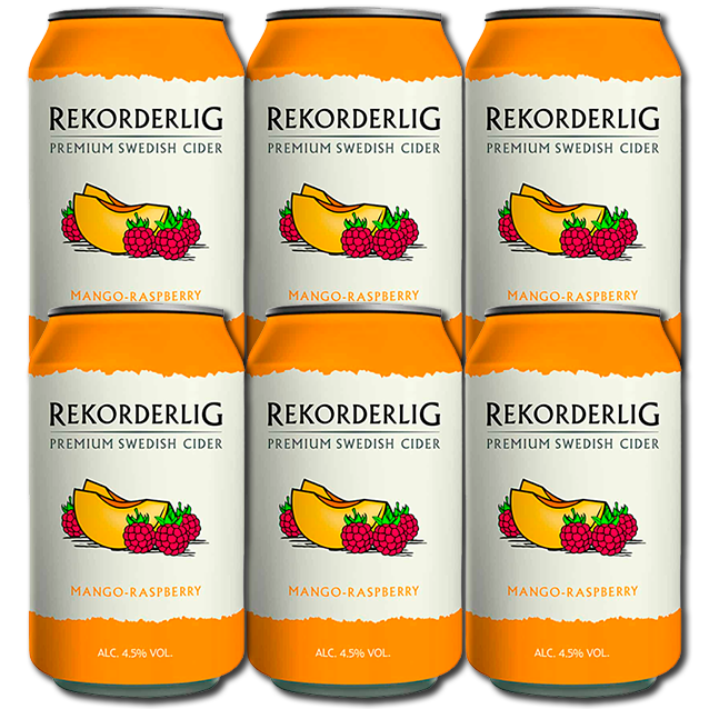 Rekorderlig - Mango-raspberry - Æble/pærecider m. mango & hindbær (6-Pack)