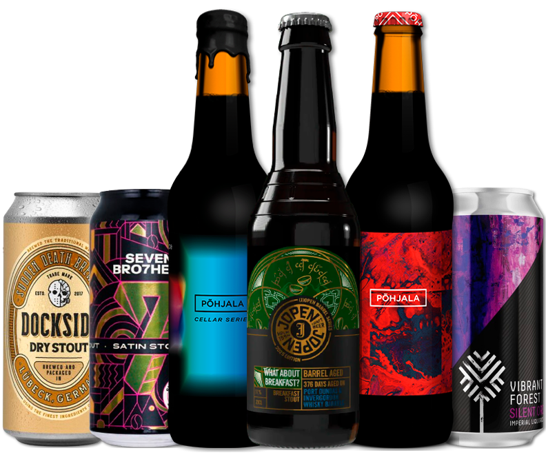 Stout Smagekasse (6 stk.)(Gns. 49,5 Kr. pr. øl)