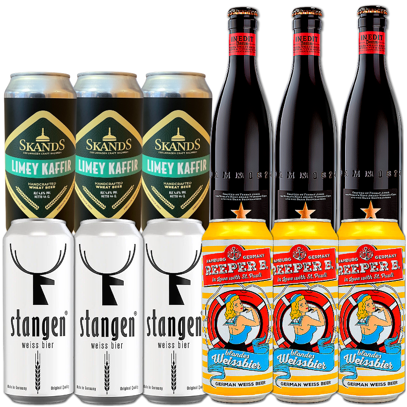 Weissbier/Hvede Smagekasse (12 stk.)(Gns. 21,5 Kr. Pr. Øl)