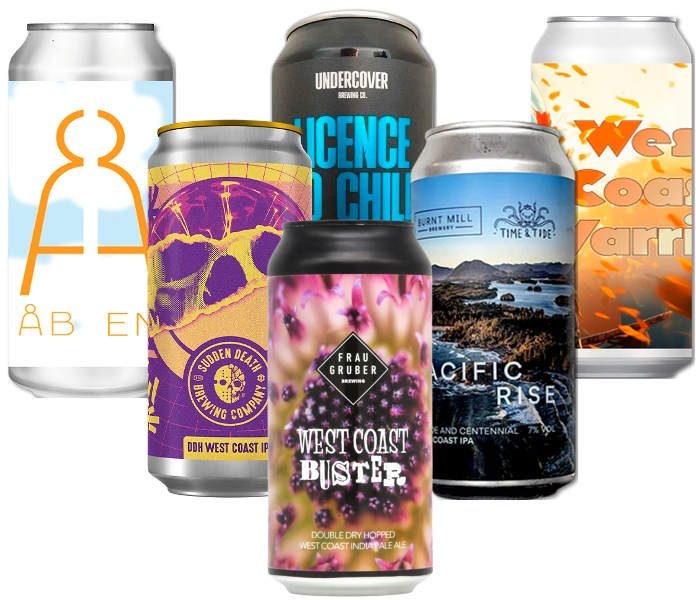 West Coast Smagekasse (6 stk) (Gns. 41,5 Kr. Pr. Øl)