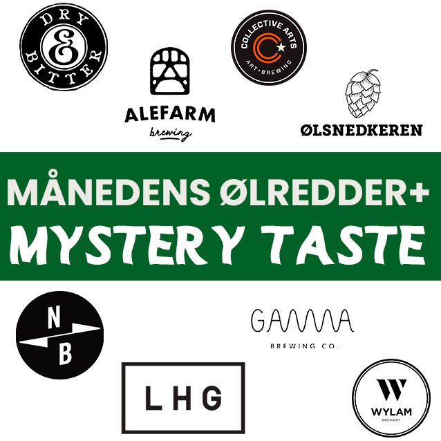 Månedens Mystery Ølredder Taste+ (6 STK) (Gns. 33 Kr. Pr. Øl)