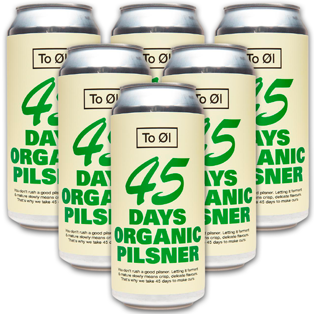 To Øl - 45 Days Organic Pilsner - Pilsner - 6-Pack